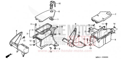 POCHE DE CARENAGE NT650VW de 1998